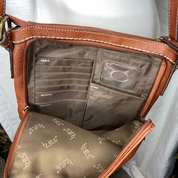 B.O.C. born concept Boho Faux Leather Crochet Crossbody Bag - Picture 5 of 7